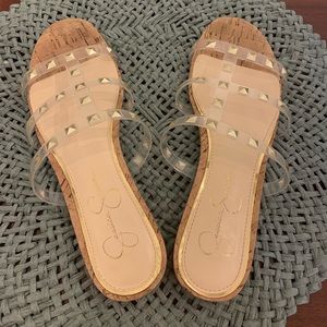 Jessica Simpson women’s Ciara flat clear sandal